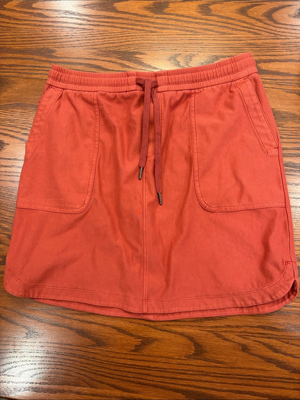 Athleta Drawstring Pocket Skirt - Rust Red